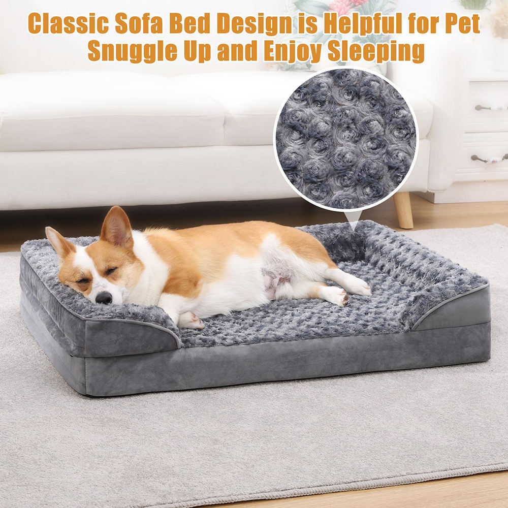 Washable Luxury Orthopedic Dog Sofa Pet Bed For Dogs